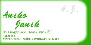 aniko janik business card